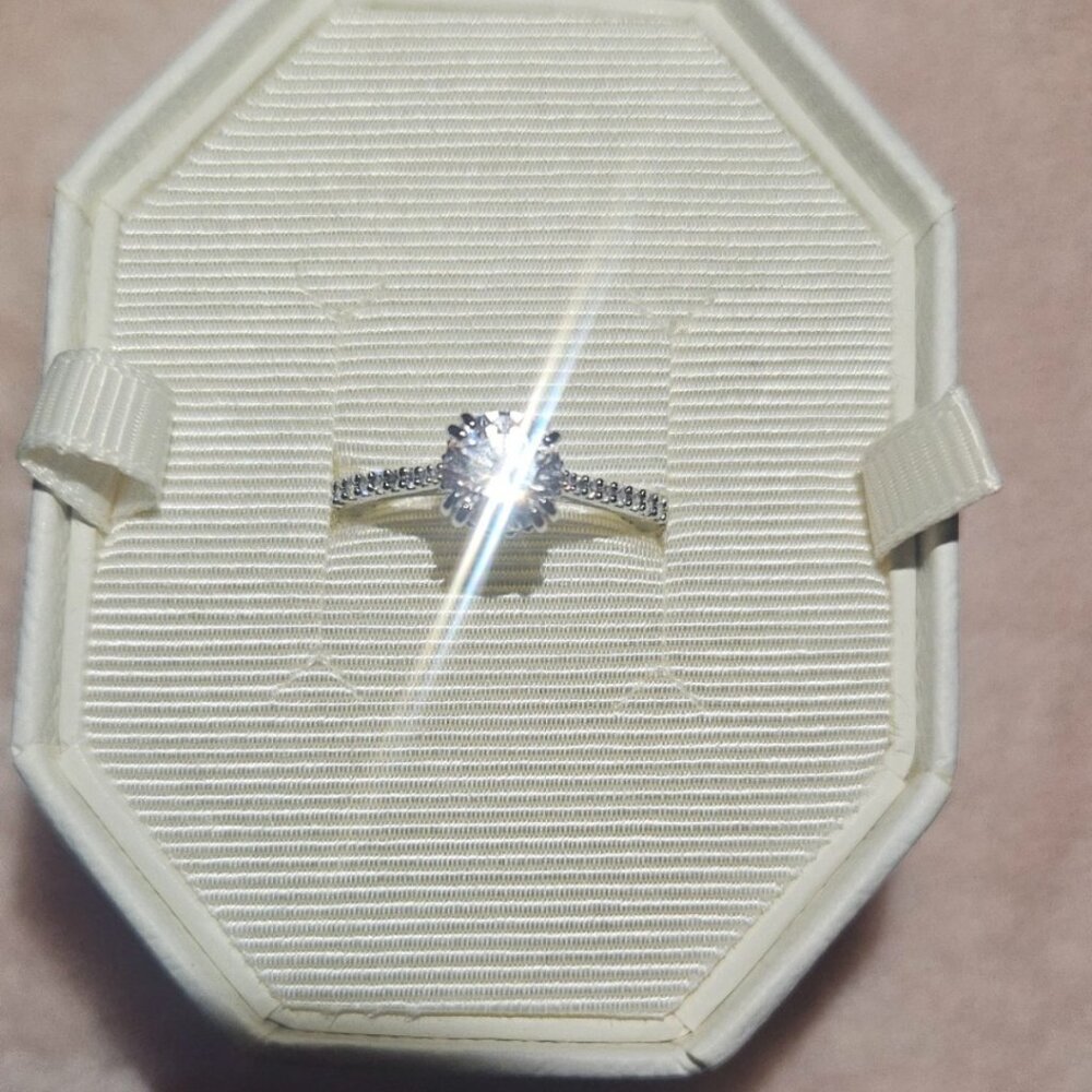 Swarovski silver  crystal ring. I believe its a size 8